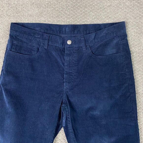 Brooks Brothers 346 Corduroy Pants Men's 36 x 30 Blue Stretch - Picture 2 of 12